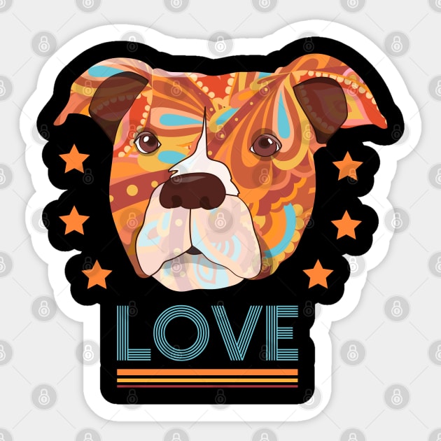 Pitbull Love Sticker by madeinchorley